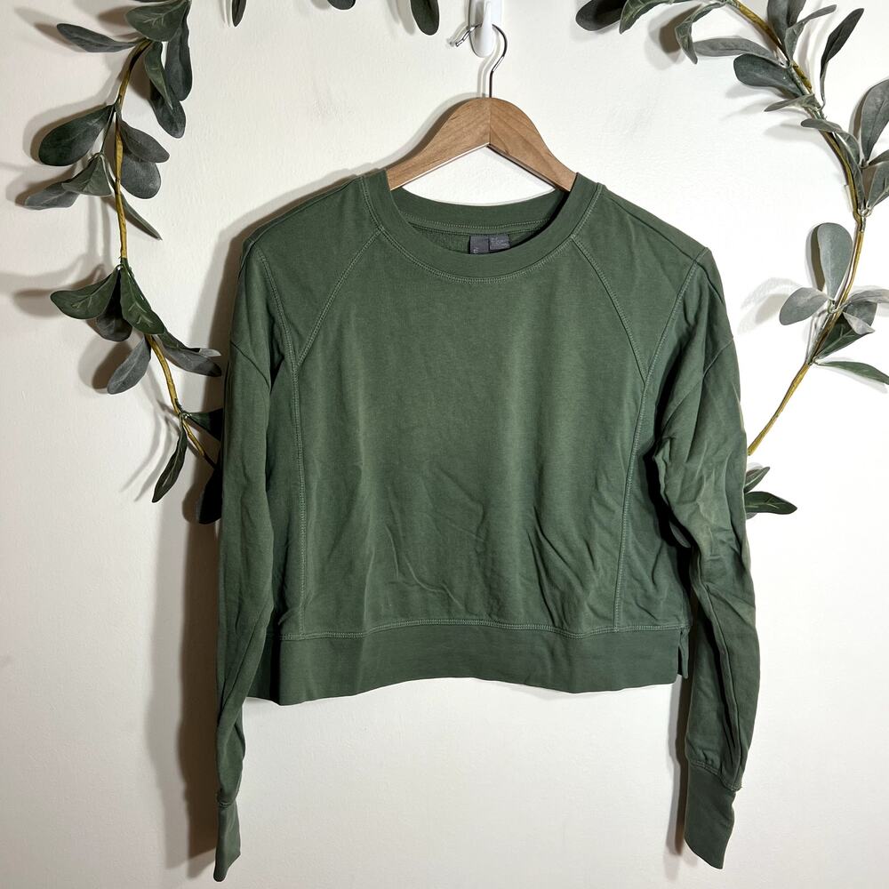 Sweaty Betty Green Crew Neck Sweatshirt